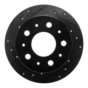 Ram Promaster 2500 Brake Rotor (1) - Rear Left - R1 Concepts - Drilled & Slotted - Black - `14-`21